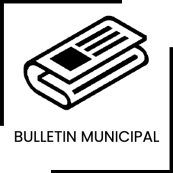 Ce bouton avec le logo d'un journal plié et contenant les mots bulletin municipal, renvoie vers la page bulletin municipal de ce site